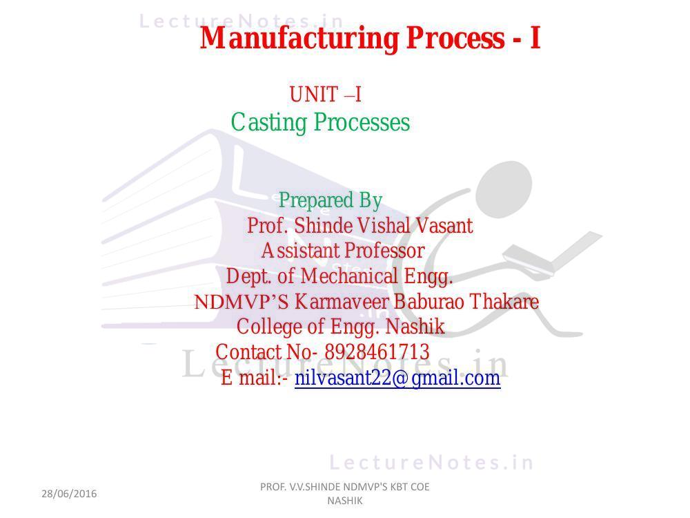 Basic Manufacturing Process Pdf